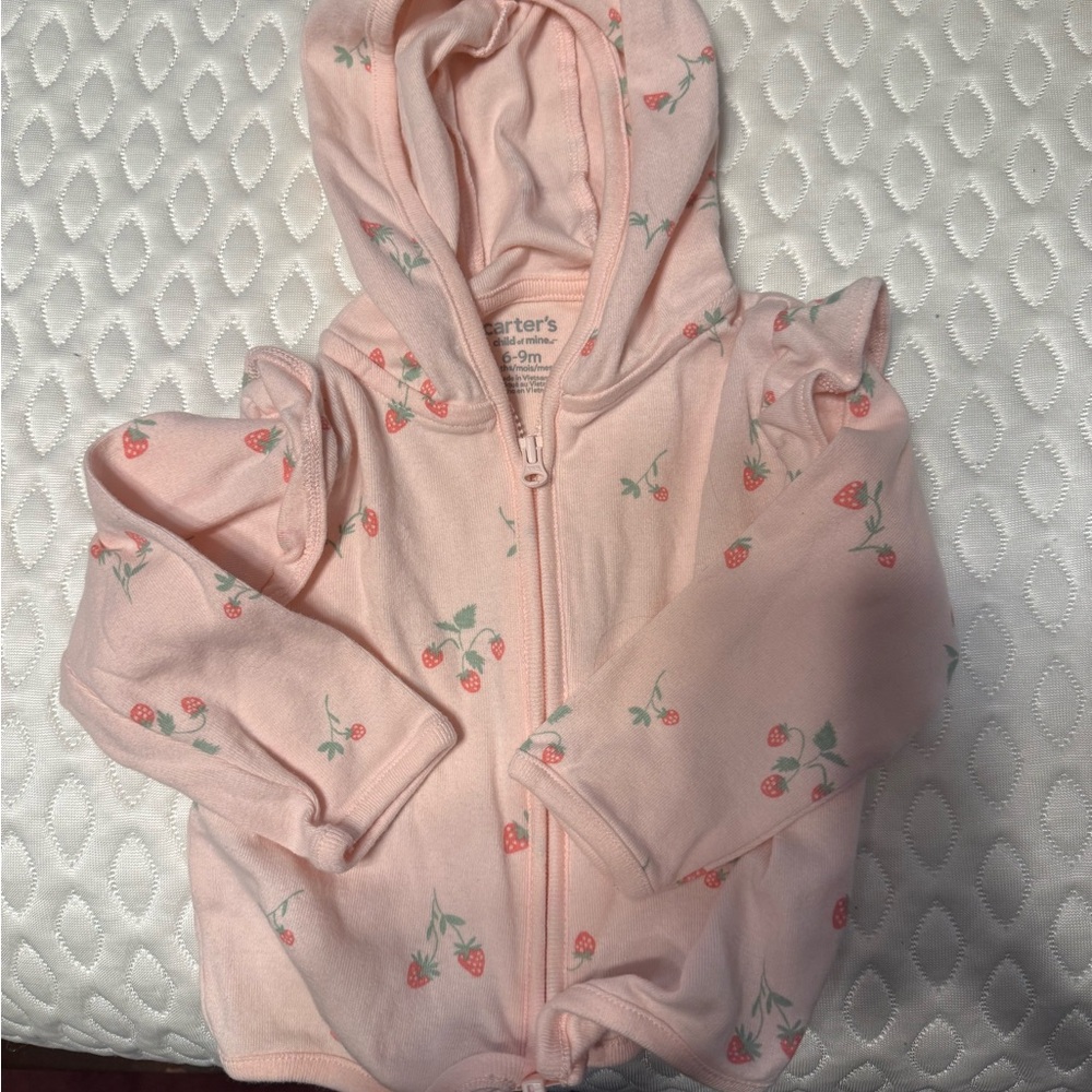 Carter's Light Pink Kids Hoodie with Floral Print